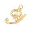 Brass Micro Pave Clear Cubic Zirconia Pendants CU-CBA7939-01Y-G-2