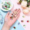 10Pcs Glass Pendants PALLOY-YW00063-01-5