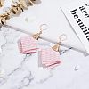 304 Stainless Steel Leverback Earring Findings STAS-UN0001-67RG-6