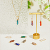 10Pcs 10 Styles Mixed Gemstone Double Terminal Pointed Pendants FIND-FH0006-90-4
