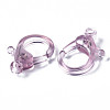 Transparent Acrylic Lobster Claw Clasps TACR-T023-01A-03-3