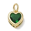 Brass Pave Cubic Zirconia Charms KK-CBA56EF-31G-02-1