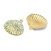 Ocean 304 Stainless Steel Enamel Pendants STAS-T076-08D-02G-2