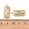 304 Stainless Steel Enamel Pendants STAS-F352-05B-03-3