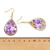 Transparent Epoxy Resin Dangle Earrings EJEW-JE07205-01-5