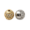 Brass Cubic Zirconia Beads ZIRC-F001-02-6MM-2