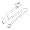 Heart 304 Stainless Steel Pendant Necklaces NJEW-H059-17P-4