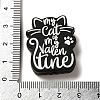 Cat with Word My Cat is My Valentine Silicone Focal Beads SIL-P007-D05-3