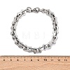 304 Stainless Steel Rectangle Link Chain Bracelets for Women Men BJEW-R018-20P-5