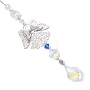 Glass Teardrop Hanging Suncatchers HJEW-JM04755-02-4