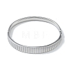 Non-Tarnish 304 Stainless Steel Grooved Hinged Bangles for Women BJEW-U002-10P-2