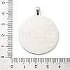 Anti-Tarnish 304 Stainless Steel Pendants STAS-U030-03P-3