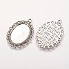 Zinc Alloy Pendant Settings for Cabochon & Rhinestone LS-PALLOY-A15257-AS-FF-2