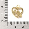 Rack Plating Brass & Clear Cubic Zirconia Pendants KK-L216-050G-3