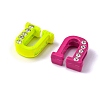 Spray Painted Zinc Alloy Slide Charms ALRI-WH0005-13U-3