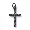Brass Micro Pave Cubic Zirconia Pendants ZIRC-G160-50-2