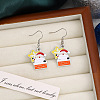 Christmas Theme Alloy Enamel Dangle Earrings FS-WGBB05F-08-2