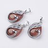 Synthetic Goldstone Pendants G-E442-04F-1