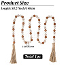 Wooden Round Beads Hanging Decorations AJEW-SP0006-07-2