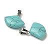 Synthetic Turquoise Pendants G-Z067-05P-10-3