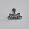 Flower Titanium Alloy Pave Cubic Zirconia Internally Threaded Labrets FS-WG35145-01-1