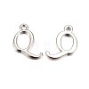 Platinum Plated Alloy Letter Pendants LS-PALLOY-J718-01P-Q-1