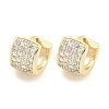 Brass Micro Pave Clear Cubic Zirconia Hoop Earrings for Women EJEW-S228-10G-1