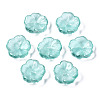 Transparent Spray Painted Glass Beads GLAA-Q089-003-F001-2