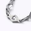 304 Stainless Steel Link Chain Bracelets BJEW-G582-61P-2