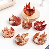 Natural Red Cherry Blossom Agate Carved Healing Fire Figurines PW-WG60816-01-4