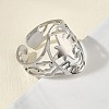 304 Stainless Steel Cuff Open Rings for Women RJEW-F218-01P-3