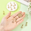 10Pcs Brass & ABS Plastic Imitation Pearl Pendant Decorations HJEW-YW00399-5