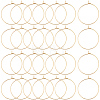100Pcs 304 Stainless Steel Hoop Earring Findings STAS-BBC0009-65-1