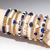 8Pcs 1Bag Rugby Polymer Clay Heishi & CCB Plastic Beaded Stretch Bracelets Set BJEW-PA0001-12B-6