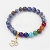 Sodalite Beaded Stretch Bracelets BJEW-P065-A-04-1