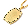 Word Tag 201 Stainless Steel Pendant Necklace with Iron Box Chains NJEW-D048-02G-2