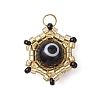 Beaded Star Eye Charms PALLOY-MZ00575-01-1