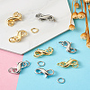 8Pcs 2 Colors Brass Double Opening Lobster Claw Clasps FIND-TA0001-45-21