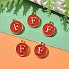 Golden Plated Alloy Enamel Charms ENAM-S118-03F-5