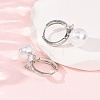Bowknot with Round Brass Hoop Earrings EJEW-D351-12P-1