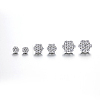 925 Sterling Silver Pave Moissanite Stud Earrings for Women SX7074-3-2