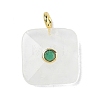 Natural Quartz Crystal Faceted Pendants G-C274-03-G09-1