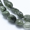 Natural Green Rutilated Quartz Beads Strands G-E483-49-3
