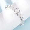 304 Stainless Steel Cable Chains Bracelets for Women Men BJEW-P376-02S-1