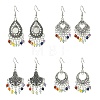 Gemstone Tassel Chandelier Earrings EJEW-JE07176-2