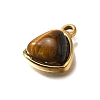 Natural Tiger Eye Triangle Charms STAS-D310-02G-01-2