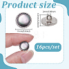 16Pcs 1-Hole Shell Alloy Shank Buttons BUTT-NB0002-03P-2