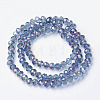 Electroplate Transparent Glass Beads Strands EGLA-A034-T3mm-G06-2