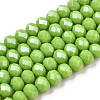 Electroplate Glass Beads Strands EGLA-A034-P6mm-A28-1