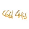 Rack Plating Claw Brass Clip-on Earrings EJEW-N055-43G-RS-1